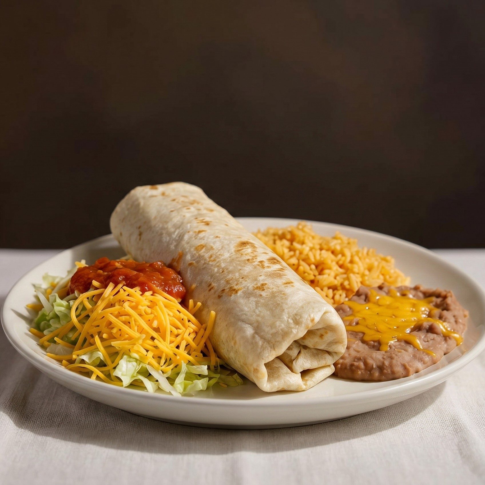 Combo #6, Burrito & Enchilada.