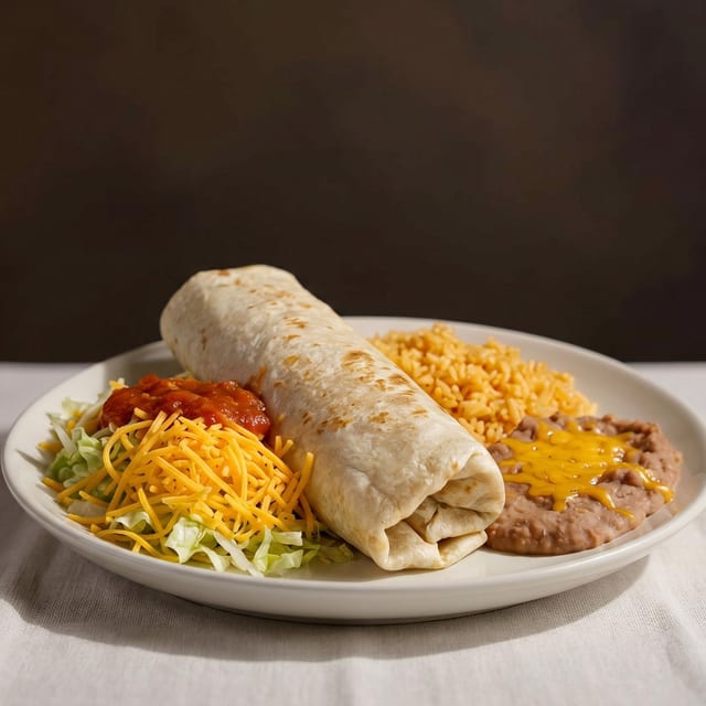 Combo #6, Burrito & Enchilada.